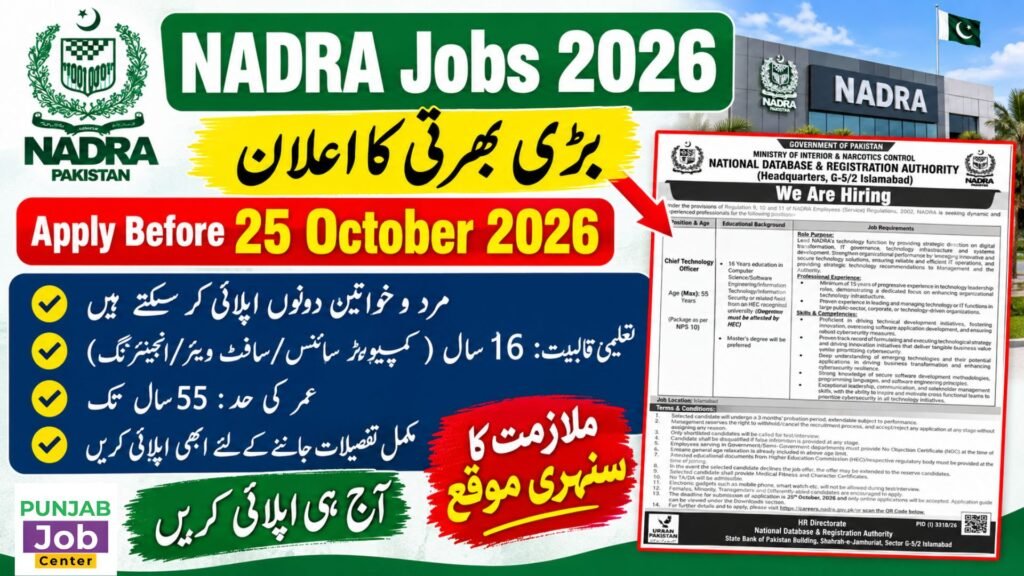 NADRA Jobs 2026